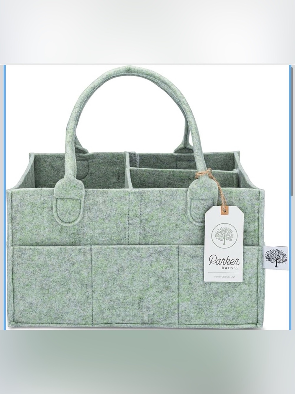 Parker Baby Felt Organizational Diaper Caddy